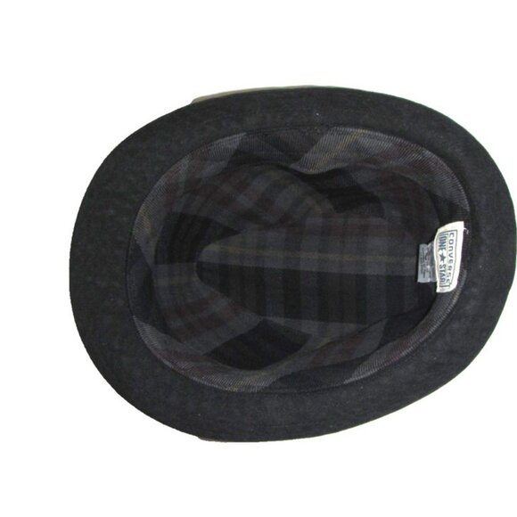 Converse One Star Black Trilby Fedora Cotton Hat One Size Unisex - Picture 6 of 9